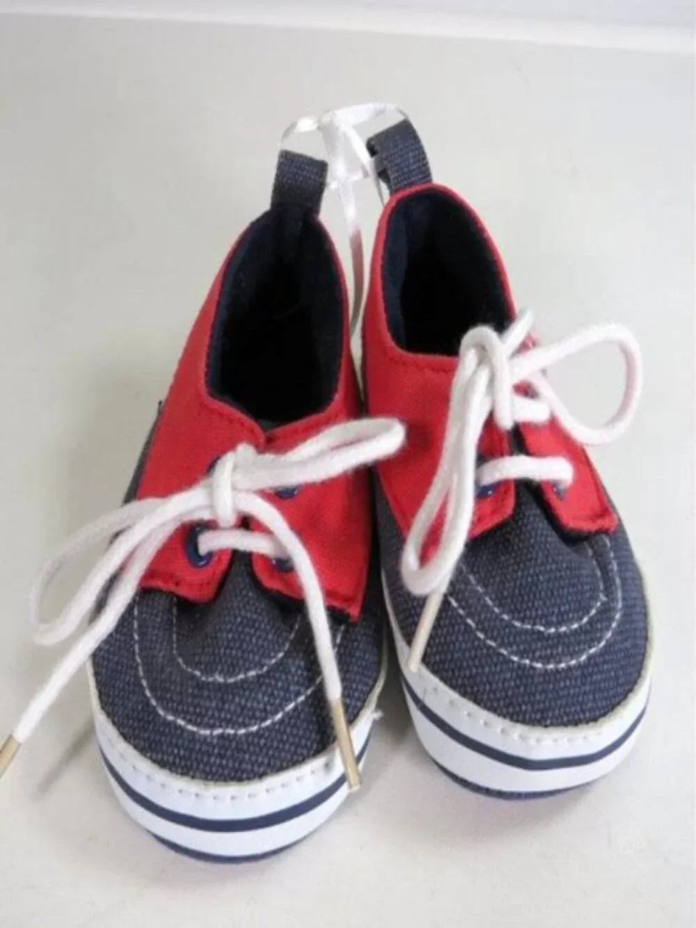 Baby Red White & Blue Tennis Shoes Baby Shoes Denim Patriotic Theme